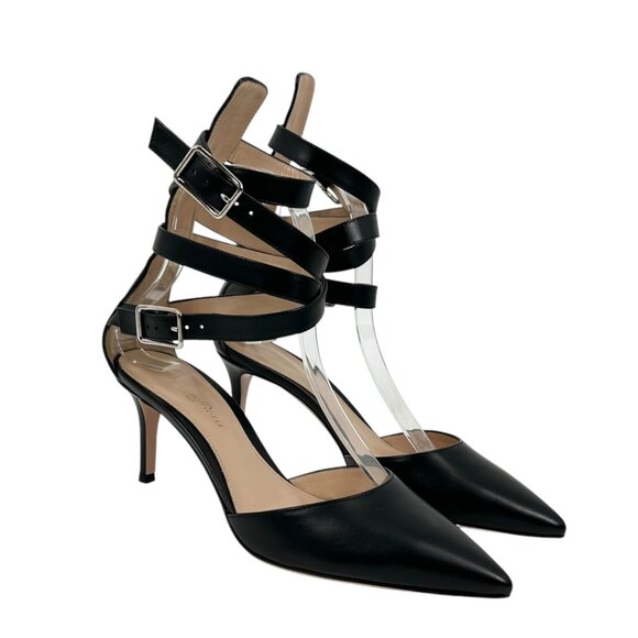 NWB Gianvito Rossi D'Orsay Pointed Toe Strappy Heels - Picture 1 of 12